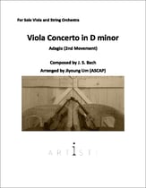 Viola Concerto in D minor (Adagio) 2nd Movement Orchestra sheet music cover